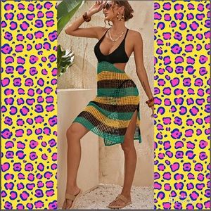 New striped hem cover up